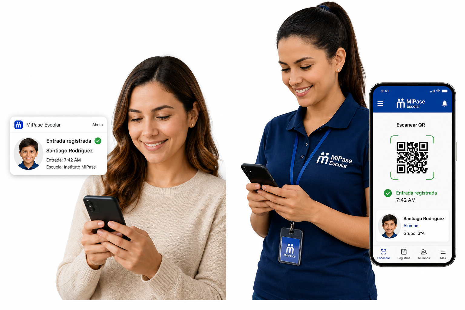 Kiosko MiPase Escolar y celular con notificación para padres